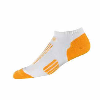 Women's Footjoy TechSof Golf Socks White/Orange NZ-50989